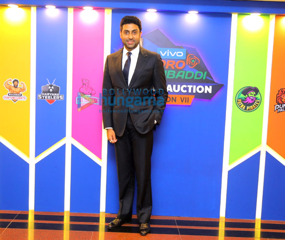 abhishek bachchan attend the vivo pro kabaddi auctions season vii 2