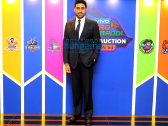 Abhishek Bachchan attend the VIVO Pro Kabaddi Auctions Season VII