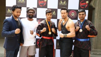 Felicitation of IKBA winner fighters in 1st World Muay Thai festival 2019 with Tiger Shroff