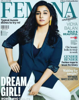 Vidya Balan on the cover of Femina, Apr 2019
