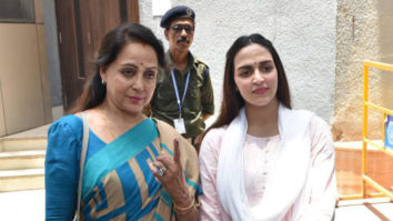 Hema Malini & Esha Deol VOTES for Lok Sabha Elections 2019