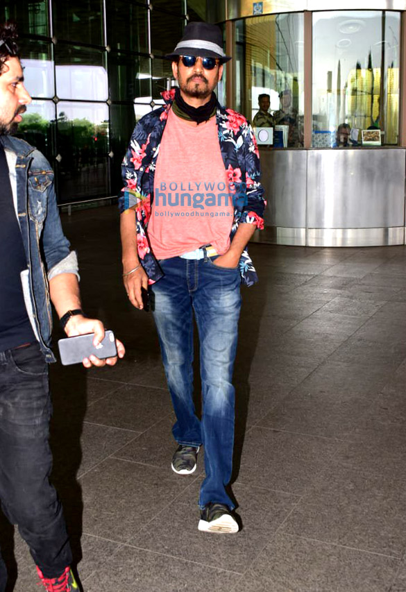 Irrfan Khan snapped at the Mumbai airport