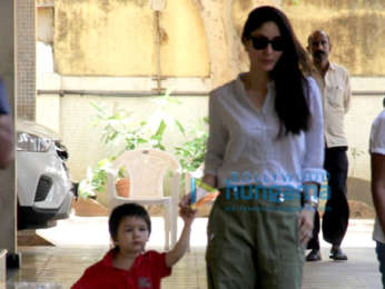Kareena Kapoor Khan and Taimur Ali Khan snapped outside a school in Bandra