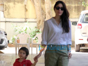 Kareena Kapoor Khan and Taimur Ali Khan snapped outside a school in Bandra