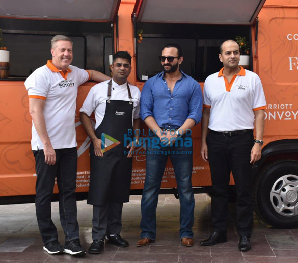 Saif Ali Khan snapped at Marriott on Wheels event