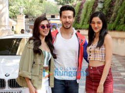 Tiger Shroff, Tara Sutaria and Ananya Panday snapped during Student Of The Year 2 promotions