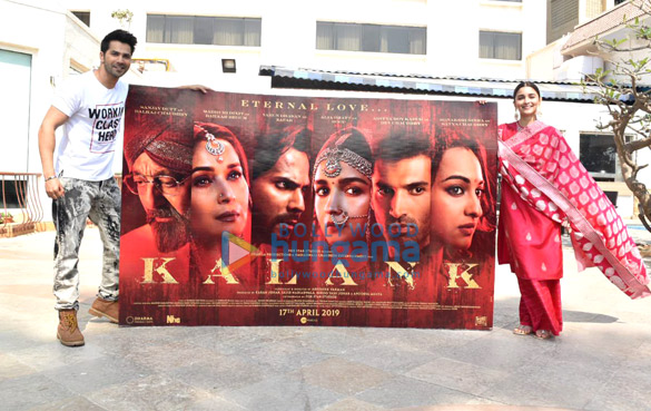 varun dhawan and alia bhatt snapped promoting their film kalank 1