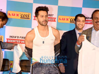 Varun Dhawan graces the launch of Lux Cozi Scented vests