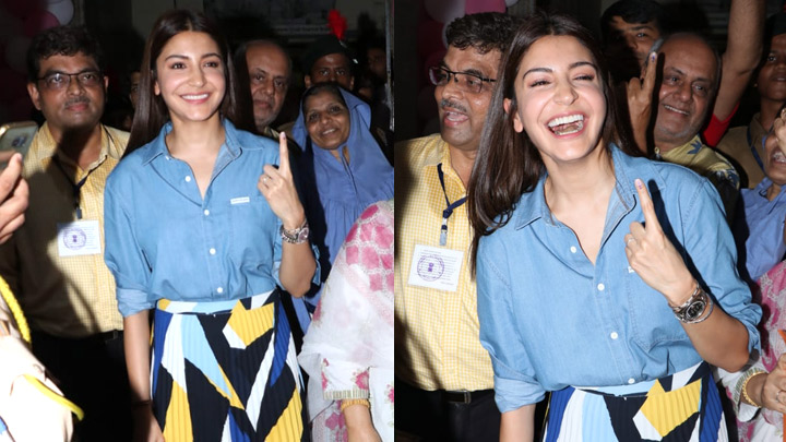 WATCH: Anushka Sharma cast her VOTE for Lok Sabha Elections