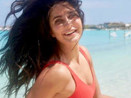 Katrina Kaif raises the temperature in her red-blue swimsuit as she enjoys her holiday in Maldives