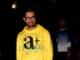 Aamir Khan and Sanya Malhotra snapped at Prithivi Theatre