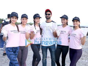 Afroz Shah and Dia Mirza snapped participating in a beach cleaning drive