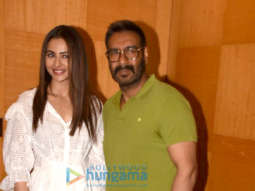 Ajay Devgn and Rakul Preet Singh grace the special screening of ‘De De Pyaar De’ at Sunny Super Sound in Juhu