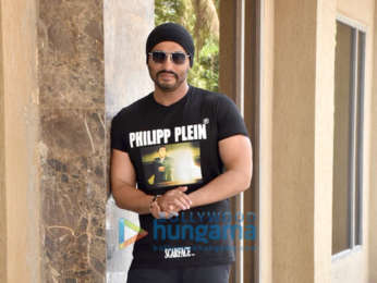 Arjun Kapoor snapped during India’s Most Wanted interviews