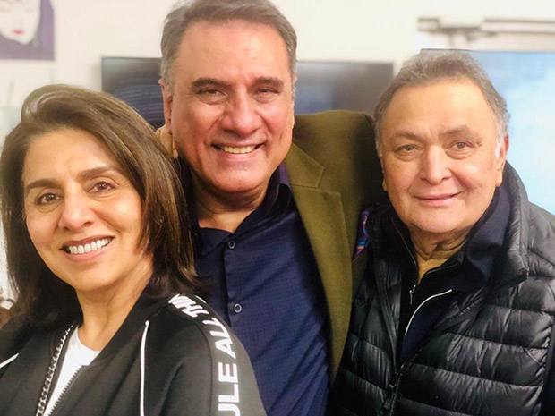 Boman Irani meets Rishi Kapoor and Neetu Kapoor in New York