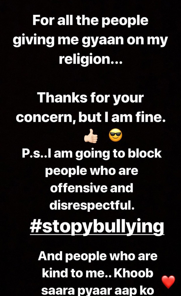 Fatima Sana Shaikh HITS BACK at trollers commenting on her religion