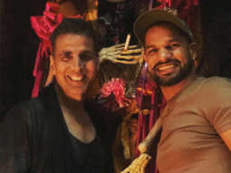 Housefull 4: Akshay Kumar receives a surprise visit from cricketer Shikhar Dhawan