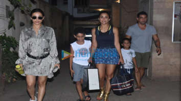 Malaika Arora and Amrita Arora snapped with their family