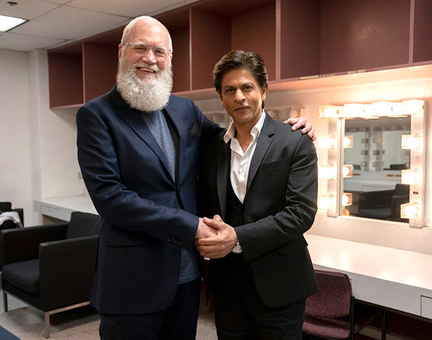 PHOTO: Shah Rukh Khan honoured to share his story with David Letterman PHOTO: Shah Rukh Khan honoured to share his story with David Letterman