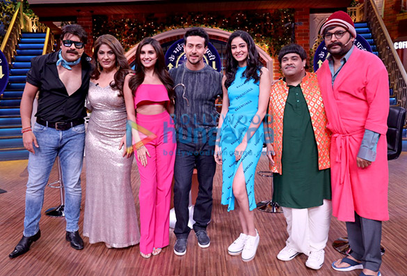 Student Of The Year 2 stars Tiger Shroff, Tara Sutaria and Ananya Panday snapped on the sets of The Kapil Sharma Show