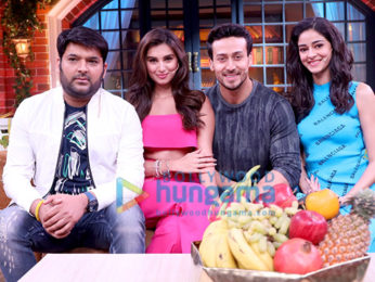 Student Of The Year 2 stars Tiger Shroff, Tara Sutaria and Ananya Pandey snapped on the sets of The Kapil Sharma Show