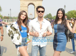 Tiger Shroff, Ananya Pandey and Tara Sutaria snapped during Student Of The Year 2 promotions at India Gate, Delhi