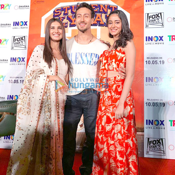tiger shroff ananya pandey and tara sutaria snapped during student of the year 2 promotions in jaipur 1