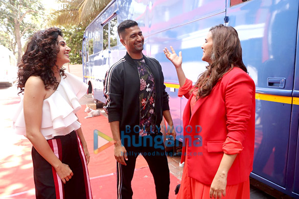 vicky kaushal and taapsee pannu snapped with neha dhupia on the sets of bffs with vogue season 3 3
