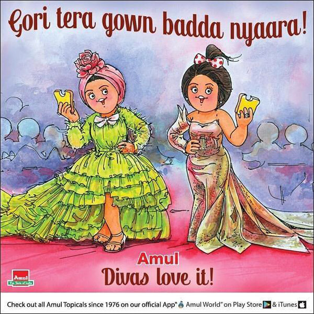 Cannes 2019: Amul gives its take on Deepika Padukone and Aishwarya Rai Bachchan walking the red carpet in a gown, albeit in its own STYLE! 
