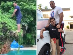 WATCH VIDEOS: Salman Khan nails backflip dive into swimming pool, carries his nephew on his shoulder on Dabangg 3 set