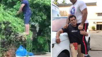 WATCH VIDEOS: Salman Khan nails backflip dive into swimming pool, carries his nephew on his shoulder on Dabangg 3 set