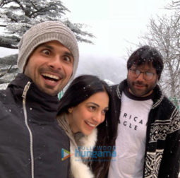 on the sets of the movie Kabir Singh