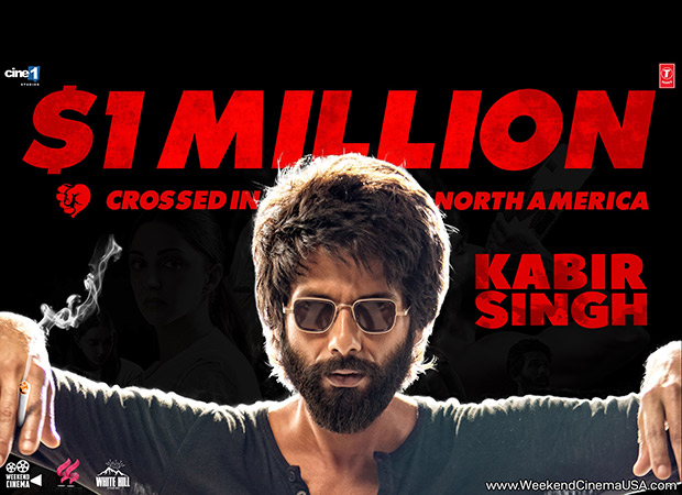 Kabir Singh Box Office Collections the Shahid Kapoor starrer crosses the USD 1 million mark at the North America box office
