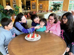 Kareena Kapoor is all smiles as Karisma Kapoor feeds cake to Taimur Ali Khan in this cutest picture ever
