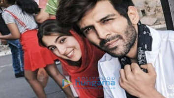 on the sets of the movie Love Aaj Kal