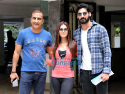 Photos: Ahan Shetty, Tara Sutaria and Milan Luthria spotted in Bandra