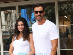 Photos: Arjun Rampal and Gabriella Demetriades spotted in Bandra