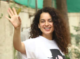 Photos: Kangana Ranaut spotted dubbing for ‘Mental Hai Kya’ at a studio in Juhu