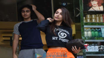 Photos: Malaika Arora and Arhaan Khan spotted at Freeda Beauty Salon in Bandra