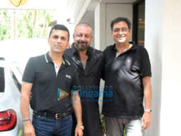 Photos: Sanjay Dutt spotted at Anand Pandit’s office in Juhu