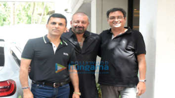 Photos: Sanjay Dutt spotted at Anand Pandit’s office in Juhu
