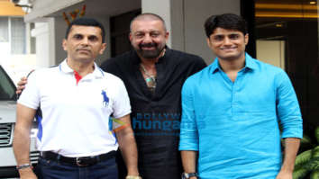 Photos: Sanjay Dutt spotted at Anand Pandit’s office in Juhu
