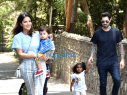 Photos: Sunny Leone snapped with her family at Juhu
