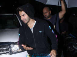 Photos: Varun Dhawan, Natasha Dalal and Rohit Dhawan snapped at David Dhawan’s office in Juhu