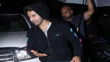 Photos: Varun Dhawan, Natasha Dalal and Rohit Dhawan snapped at David Dhawan’s office in Juhu