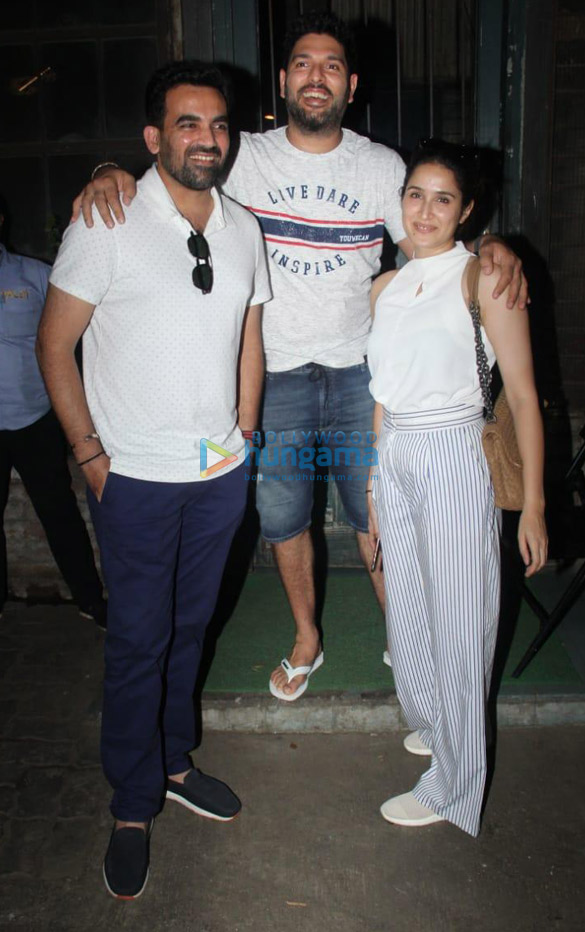 photos yuvraj singh zaheer khan and sagarika ghatge spotted at pali village cafe 3