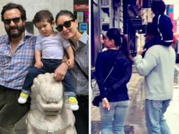 AWW! Taimur Ali Khan takes a piggyback ride on father Saif Ali Khan’s shoulders as they accompany Kareena Kapoor Khan on a shopping spree in London