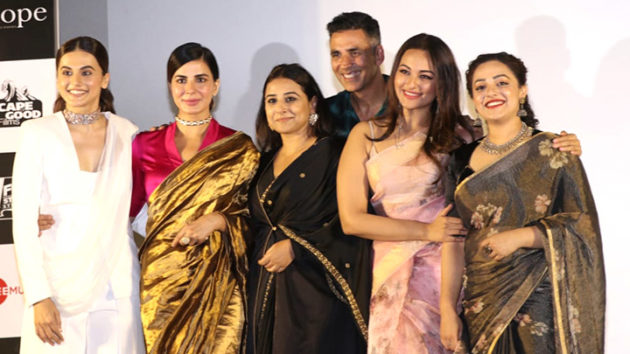 Akshay Kumar Vidya Balan Taapsee Pannu And Nithya Menon Grace The Trailer Launch Of Their Film