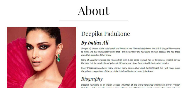 Imtiaz Ali shares his sweetest memories with Deepika Padukone for a testimonial on her website