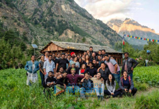 on the sets of the movie Love Aaj Kal